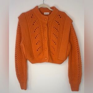 Vestique Orange Knit Cardigan